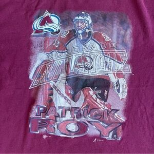 90’s Patrick Roy Colorado Avalanche NHL Hockey T-shirt / Size XL